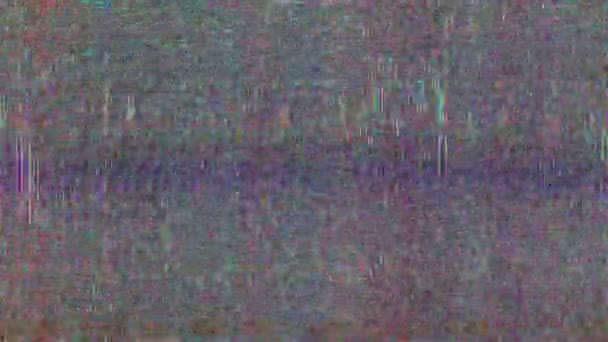 Vieil Arrière Plan Vierge Écran Pixels Visibles Mauvaise Transmission — Video