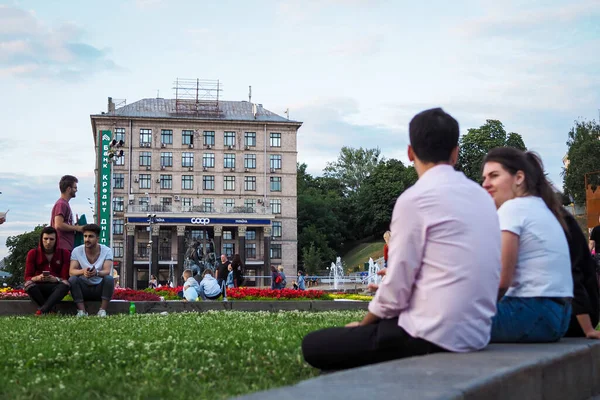 Kyjev Ukrajina Července 2019 Lidé Ulicích Kyjeva Kyjev Hlavní Město — Stock fotografie