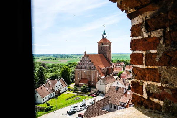 Reszel Polen Juni 2022 Slott Och Kyrkan Heliga Apostlarna Peter — Stockfoto