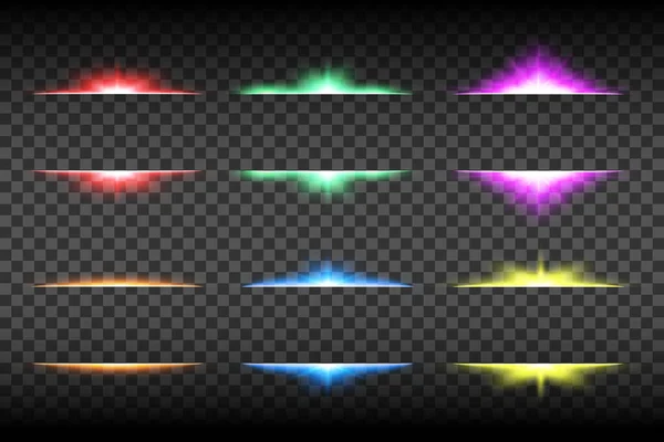 Leuchtreklame Glühende Grenze Rahmen Mit Glänzenden Effekten Auf Transparentem Hintergrund — Stockvektor