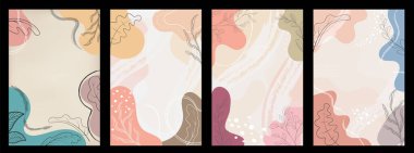 Soyut tropikal yaprak seti. orman tropikal arkaplan, bitki vektörü