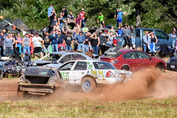 Norton Kanada Września 2021 Amatorskie Derby Rozbiórkowe Torze Redneck Raceway Obrazy Stockowe bez tantiem