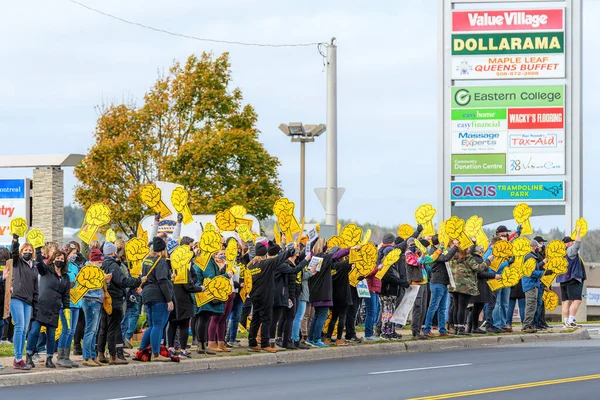 Saint John Καναδάς Οκτωβρίου 2021 Απεργούντα Μέλη Της Cupe Canadian — Φωτογραφία Αρχείου