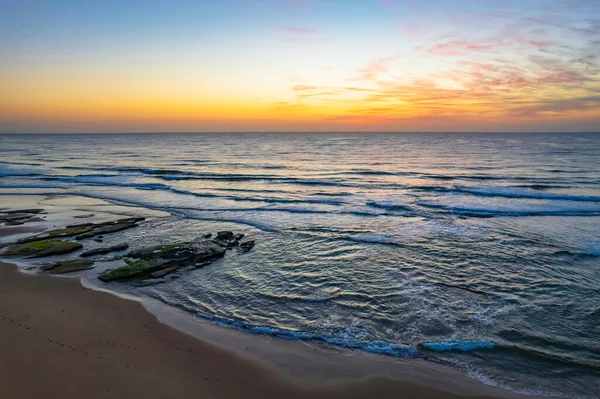 Vistas Amanecer Playa Shelly Beach Costa Central Nsw Australia — Foto de Stock