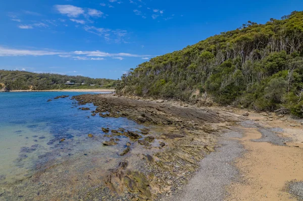 Guerilla Bay Praia Entrada Tem Águas Calmas Algumas Das Mais — Fotografia de Stock