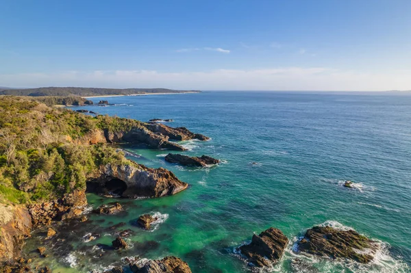 Vistas Del Paisaje Marino Temprano Mañana Playa Mystery Bay Costa — Foto de Stock