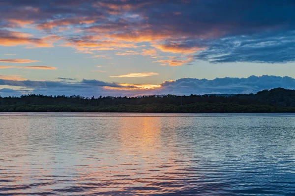 Bewölkte Wasserlandschaft Sonnenaufgang Bei Woy Woy Der Central Coast Nsw — Stockfoto