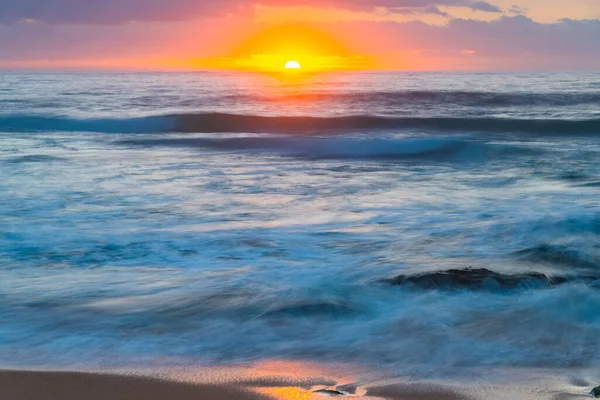 Paisaje Marino Amanecer Con Nubes Killcare Beach Costa Central Nsw — Foto de Stock