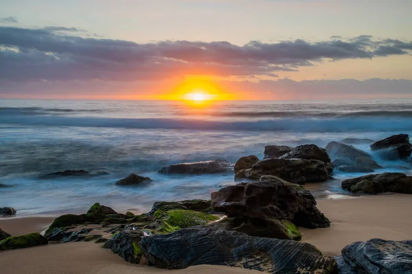 Sunrise Seascape Clouds Killcare Beach Central Coast Nsw Austrália — Fotografia de Stock