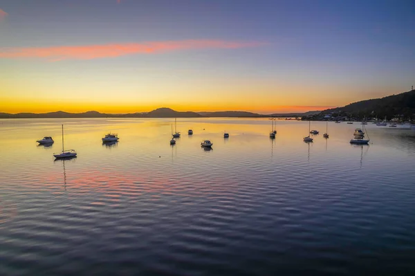 Sonnenaufgang Über Brisbane Water Bei Koolewong Und Tascott Der Zentralküste — Stockfoto