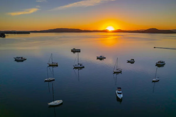 Sonnenaufgang Über Brisbane Water Bei Koolewong Und Tascott Der Zentralküste — Stockfoto