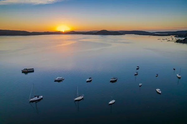 Sonnenaufgang Über Brisbane Water Bei Koolewong Und Tascott Der Zentralküste — Stockfoto