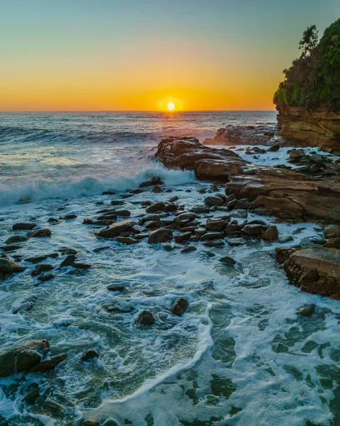 Sunrise Seascape Surfers Rocks Avoca Beach Central Coast Nsw Australia — ストック写真