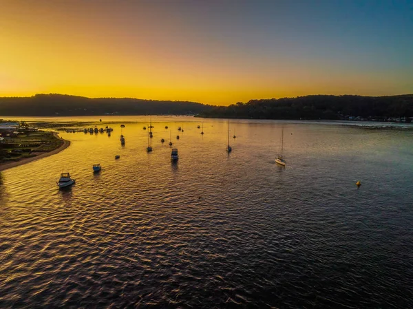 Soluppgång Vid Kanalen Ettalong Beach Central Coast Nsw Australien — Stockfoto