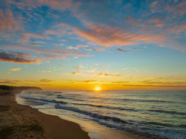 Sunrise Sea Cape Con Nuvole Shelly Beach Sulla Costa Centrale — Foto Stock