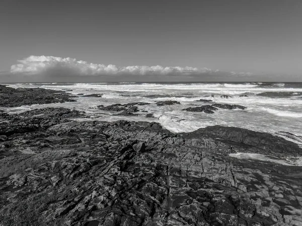 Blanch Reserve Birrubi Beach Anna Bay Turbulent Seas Battering Eastern — Stock Photo, Image