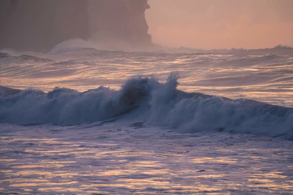 Sunrise Seascape Láb Hullámok Macmasters Beach Central Coast Nsw Ausztrália — Stock Fotó