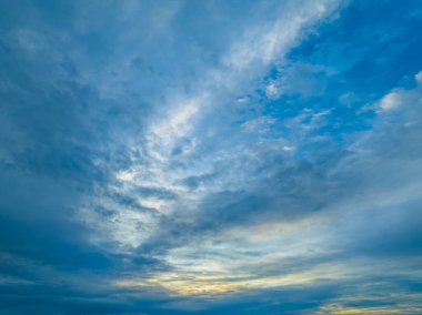 Sunrise cloudscape in soft pastel colours with high cloud Avoca Beach on the Central Coast, NSW, Australia.