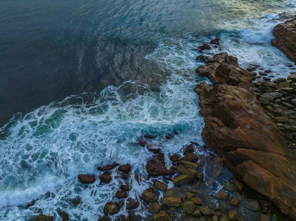 Sunrise Seascape High Cloud Waves Surfers Avoca Beach Central Coast — 스톡 사진