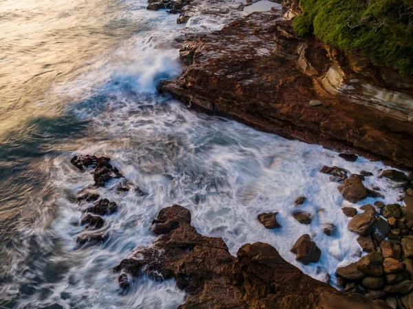 Sunrise Seascape Rocks Avoca Beach Central Coast Nsw Australia — Photo