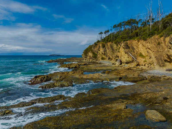 Dagtid Flygbilder Vid Lilli Pilli Beach Sydkusten Nsw Australien — Stockfoto