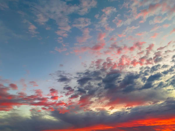 Aerial Sunrise Medium High Cloud Filled Sky Macmasters Beach Central — Zdjęcie stockowe