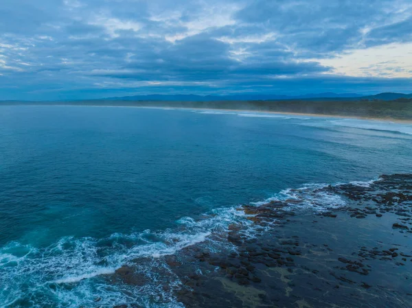 Sunrise Aerial Seascape Broulee Beach South Coast Nsw Australia — Stock Photo, Image