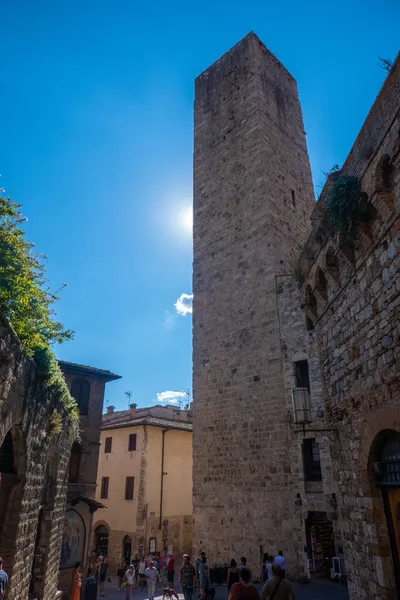 Old Buildings Main Square Little Medieval Town San Gimignano Tuscany — Stock Photo, Image