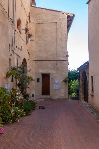 Street Buildings Little Medieval Town Colle Val Elsa Tuscany — Stock Photo, Image