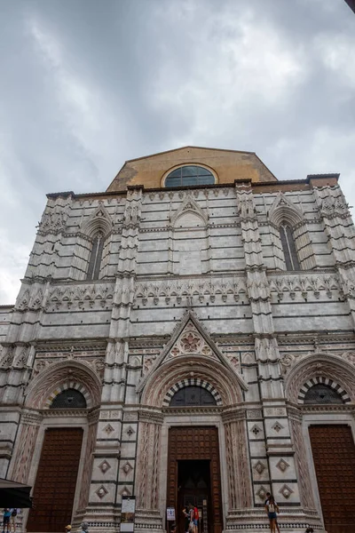 Das Baptisterium Von Siena Toskana Bei Bewölktem Himmel — Stockfoto