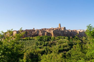 Küçük ortaçağ kasabası Pitigliano, Toskana