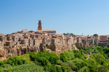 Küçük ortaçağ kasabası Pitigliano, Toskana