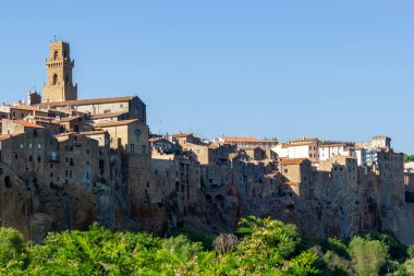 Küçük ortaçağ kasabası Pitigliano, Toskana