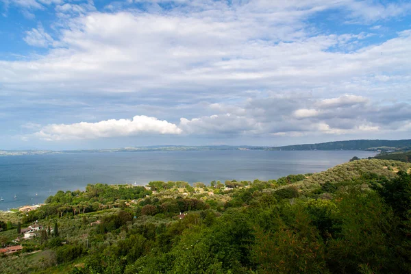 Paysage Lac Bracciano Latium Italie — Photo