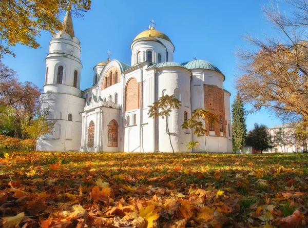 Spassky Kathedraal Chernihiv Herfst — Stockfoto