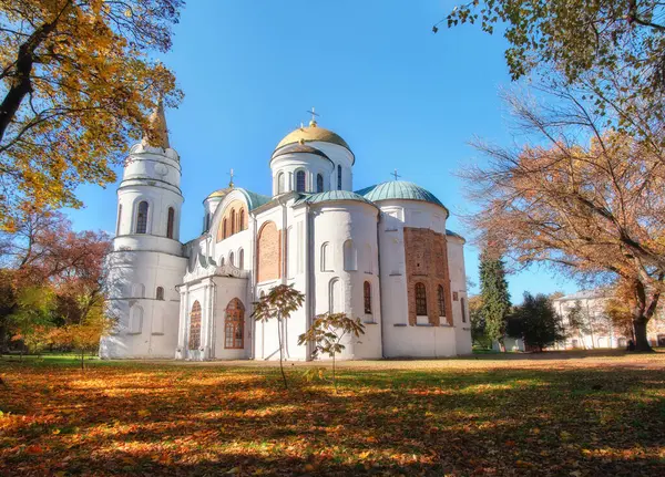 Spassky Kathedraal Chernihiv Herfst — Stockfoto