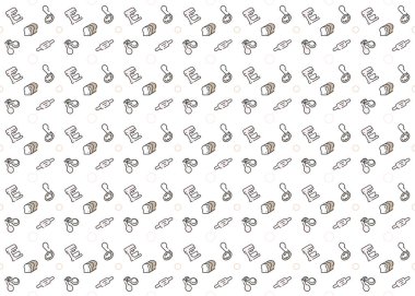 pastane araçları beyaz arkaplan ep33 üzerinde izole şirin dikişsiz desen