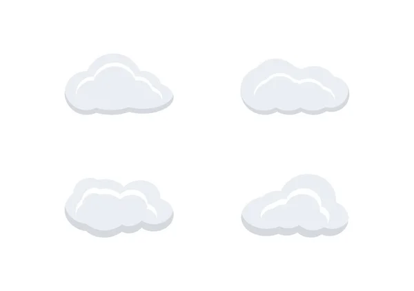 Wolkenvektor Isoliert Auf Weißem Hintergrund Ep169 — Stockvektor