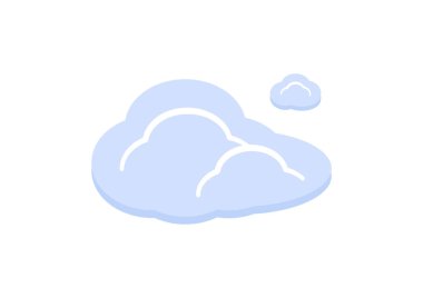 Beyaz arkaplan ep174 üzerinde izole edilmiş bir bulut vektörü grubu