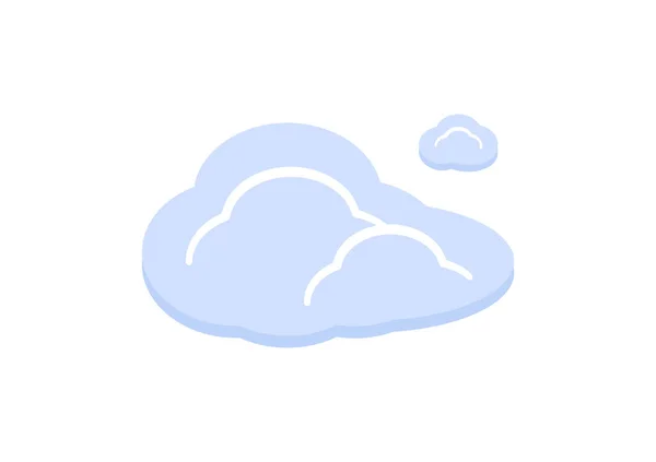 Beyaz Arkaplan Ep174 Üzerinde Izole Edilmiş Bir Bulut Vektörü Grubu — Stok Vektör