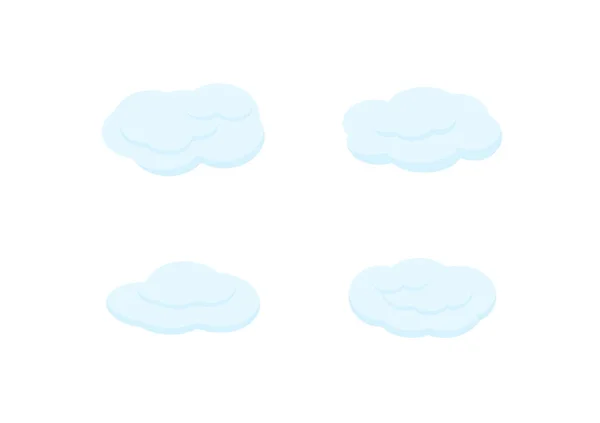 Blue Cloud Vector Isolated White Background Ep184 — стоковый вектор