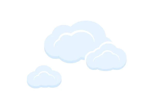 Kreslený Oblak Vektor Izolovat Bílém Pozadí Ep193 — Stockový vektor