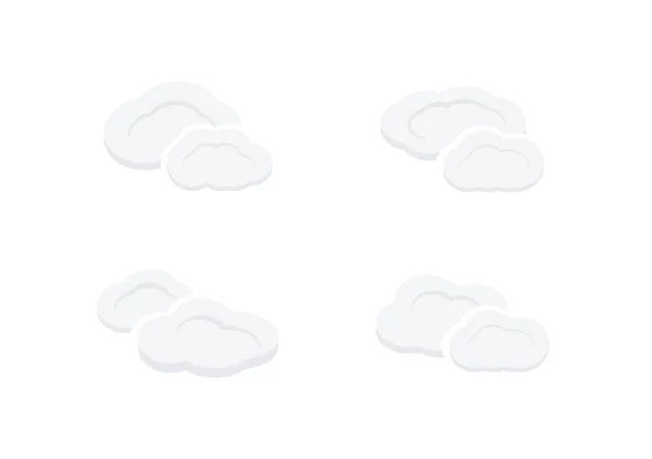 Cartoon Wolkenvektor Isolieren Auf Weißem Hintergrund Ep199 — Stockvektor