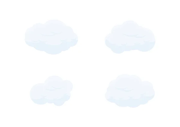 Fluffy Cloud Vector Isolated White Background — стоковый вектор