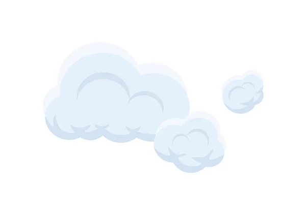 Cloud Vector Isolated White Background Ep217 — 스톡 벡터