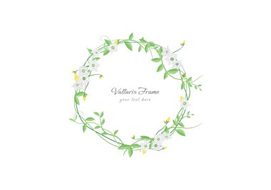 bahar vallaris ekmeği çiçek taç çiçek çerçeve vektörü ep05