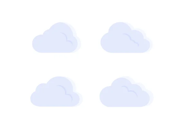 Cloud Vector Isolated White Background Ep224 — Stock Vector