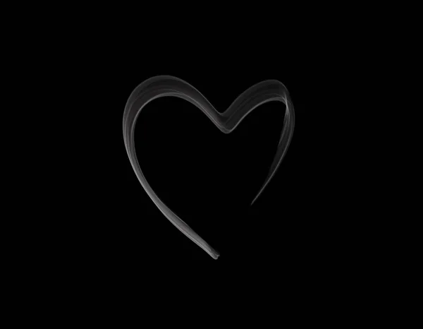 Heart Shape Realistic Smoke Dark Background Ep03 — Stock fotografie