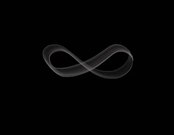 Infinity Shape Realistic Smoke Dark Background Ep03 — Foto de Stock