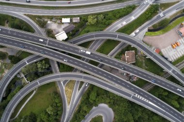 otoyol kavşağı havadan görünümü